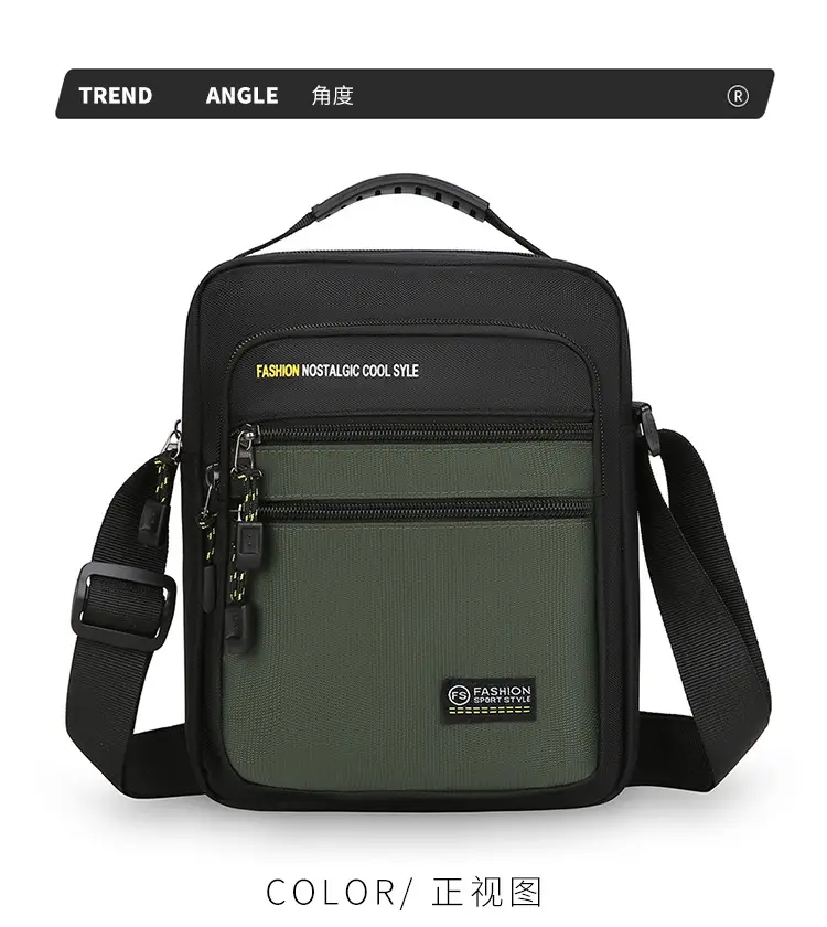 Men's Black Crossbody Travel Bag Large Capacity — feature 26