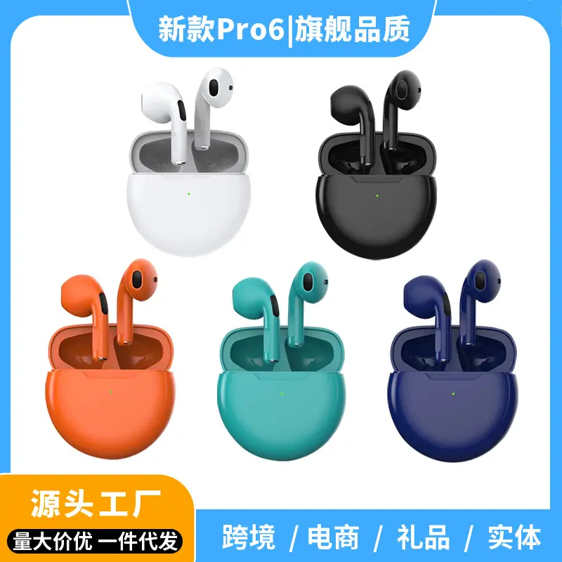 Cross-Border New Pro6 Bluetooth Headset True Wireless In-Ear Ultra-Long Battery Life Tws Sports Wireless Bluetooth Headset — feature 1