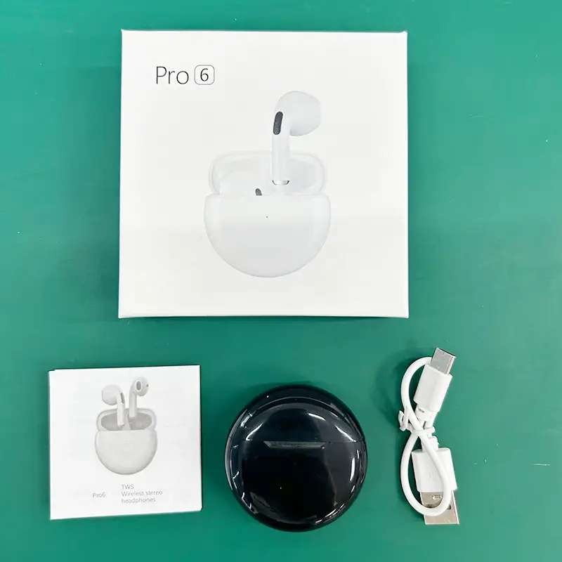 Cross-Border New Pro6 Bluetooth Headset True Wireless In-Ear Ultra-Long Battery Life Tws Sports Wireless Bluetooth Headset — feature 6