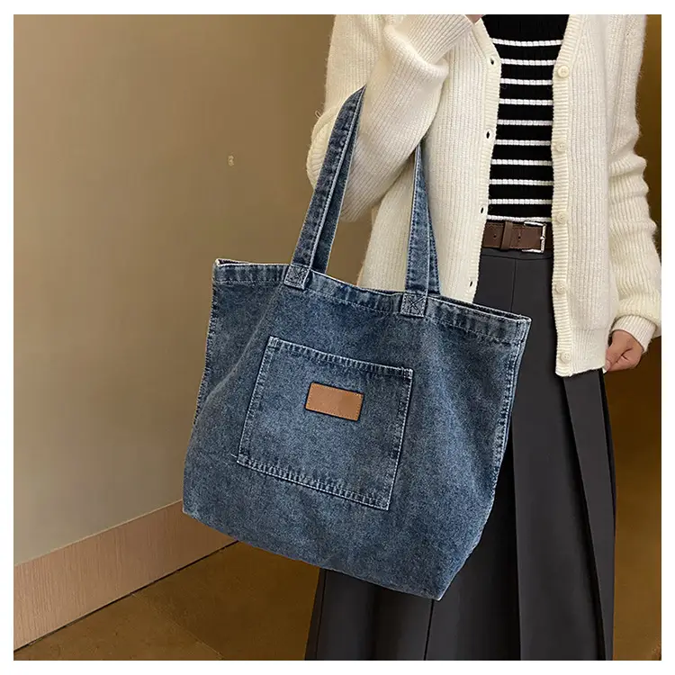 Women Denim Wash Bag Large Capacity Washable — feature 10