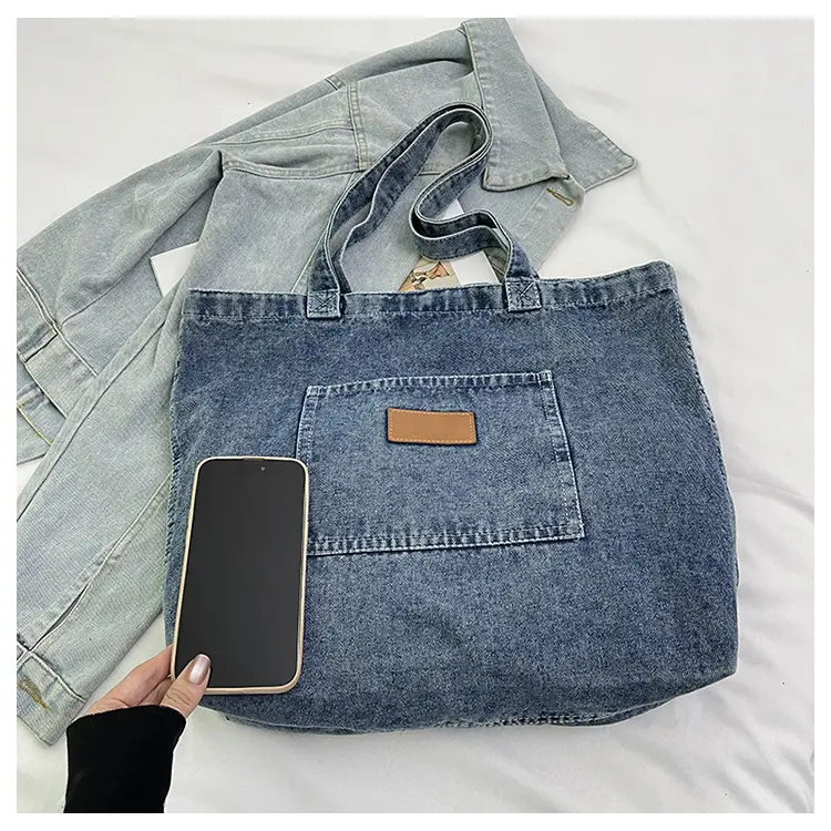 Women Denim Wash Bag Large Capacity Washable — feature 18