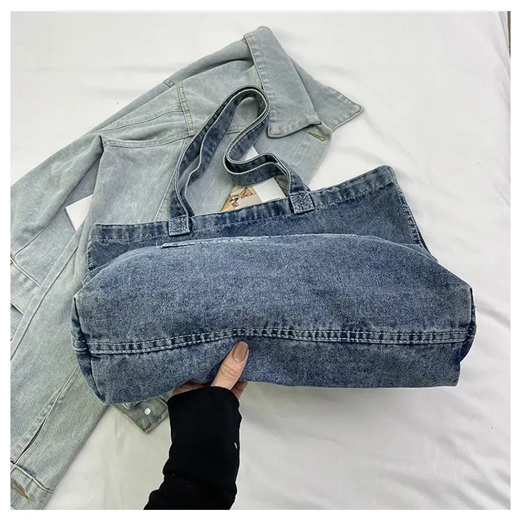 Women Denim Wash Bag Large Capacity Washable — feature 19