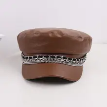 Korean Style Black Chiffon Cap Women Flat Top Casual Face Duckling Tongue Beret — feature 21