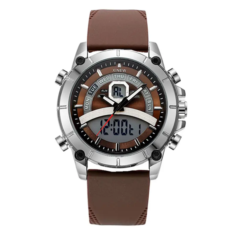 Men's Digital Display Sports Watch Black Strap - Image 2