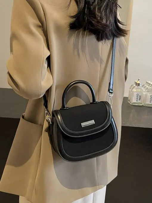 Black Saddle Crossbody Bag for Women 2024 - Image 5