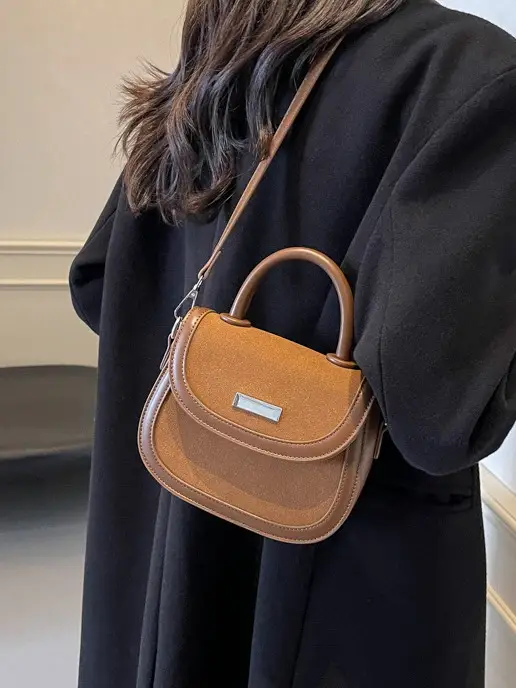 Black Saddle Crossbody Bag for Women 2024 - Image 7