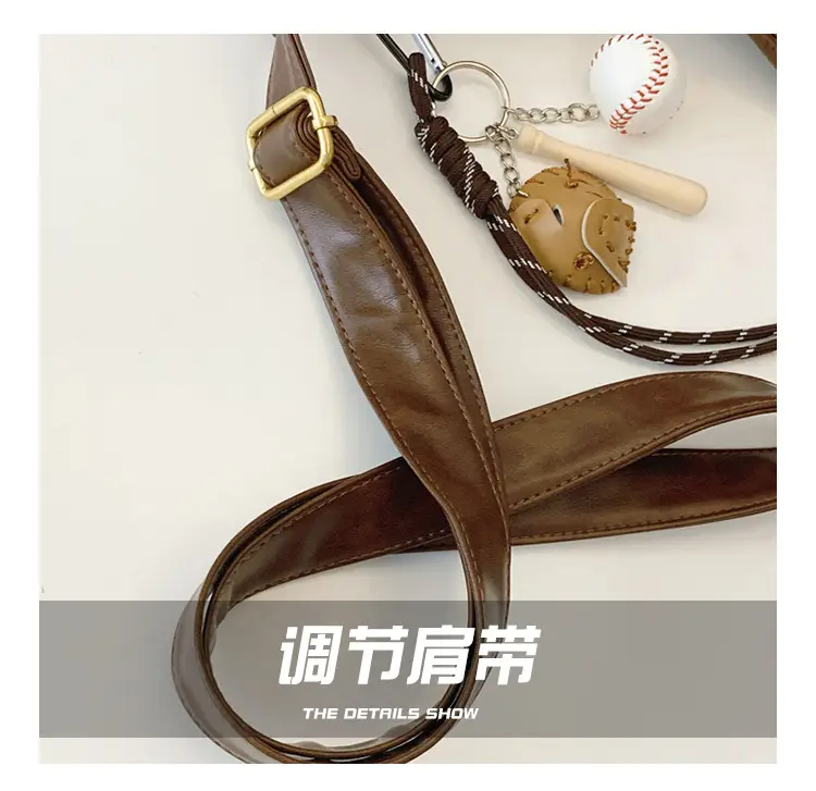 Large Capacity Brown Leather Shoulder Bag for Women — feature 7