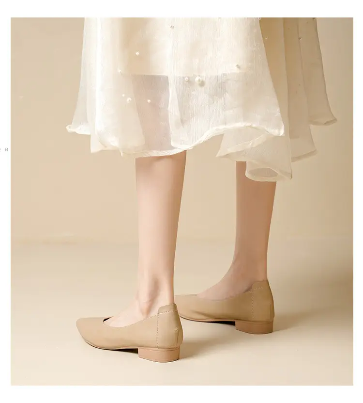 Popular Single Shoes with Chunky Heels, 2025 New Versatile Fairy-Style Loafers, Shallow Mid-Heel Shoes, Mother's Size Women's Shoes, Granny Shoes, Versatile — feature 20