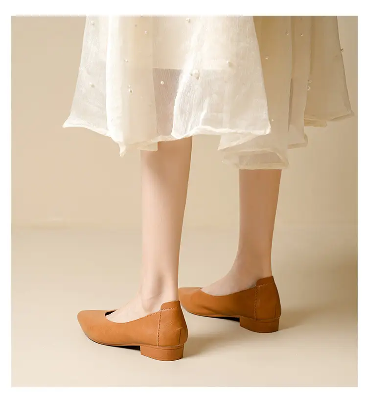 Popular Single Shoes with Chunky Heels, 2025 New Versatile Fairy-Style Loafers, Shallow Mid-Heel Shoes, Mother's Size Women's Shoes, Granny Shoes, Versatile — feature 32