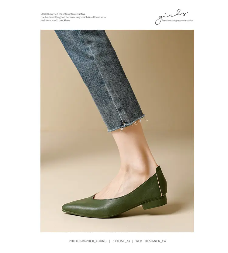 Popular Single Shoes with Chunky Heels, 2025 New Versatile Fairy-Style Loafers, Shallow Mid-Heel Shoes, Mother's Size Women's Shoes, Granny Shoes, Versatile — feature 38