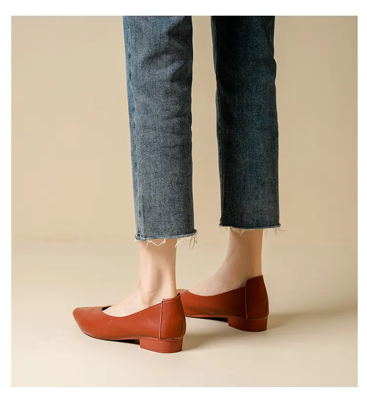 Popular Single Shoes with Chunky Heels, 2025 New Versatile Fairy-Style Loafers, Shallow Mid-Heel Shoes, Mother's Size Women's Shoes, Granny Shoes, Versatile — feature 47