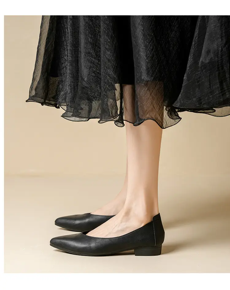 Popular Single Shoes with Chunky Heels, 2025 New Versatile Fairy-Style Loafers, Shallow Mid-Heel Shoes, Mother's Size Women's Shoes, Granny Shoes, Versatile — feature 49