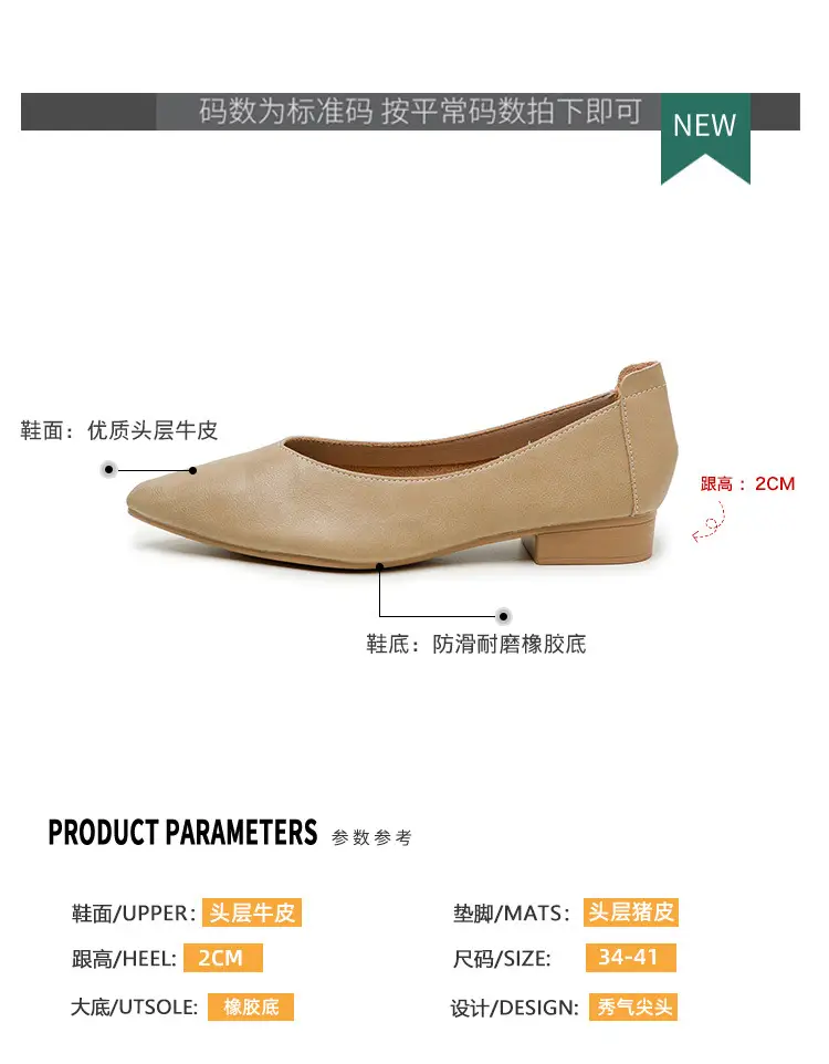 Popular Single Shoes with Chunky Heels, 2025 New Versatile Fairy-Style Loafers, Shallow Mid-Heel Shoes, Mother's Size Women's Shoes, Granny Shoes, Versatile — feature 9