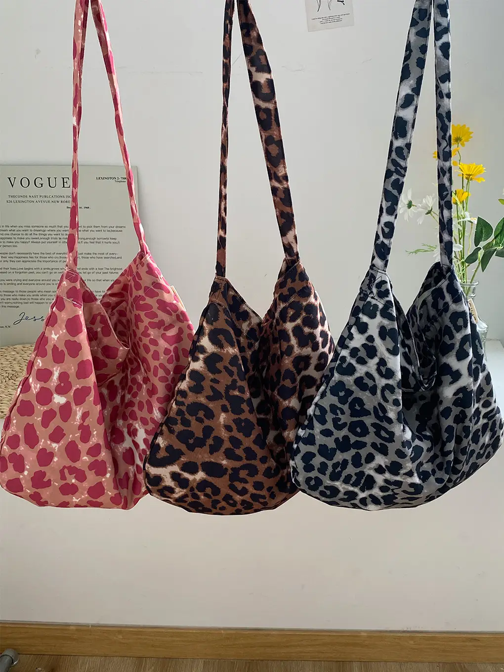 Raspberry Pink Leopard Print Shoulder Bag - Image 6