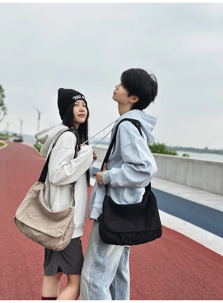 Washed Canvas Crossbody Bag Men Japanese Style Large Capacity — feature 38