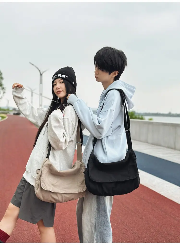 Washed Canvas Crossbody Bag Men Japanese Style Large Capacity — feature 39