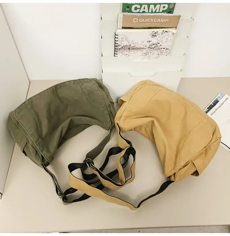 Washed Canvas Crossbody Bag Men Japanese Style Large Capacity — feature 50