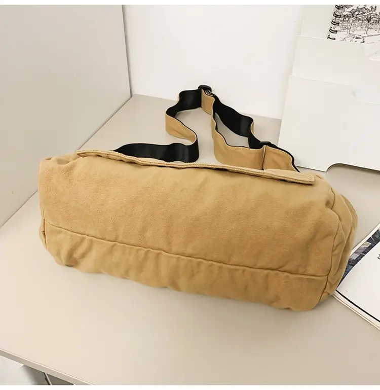 Washed Canvas Crossbody Bag Men Japanese Style Large Capacity — feature 61