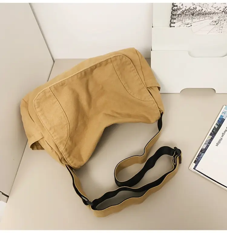 Washed Canvas Crossbody Bag Men Japanese Style Large Capacity — feature 62