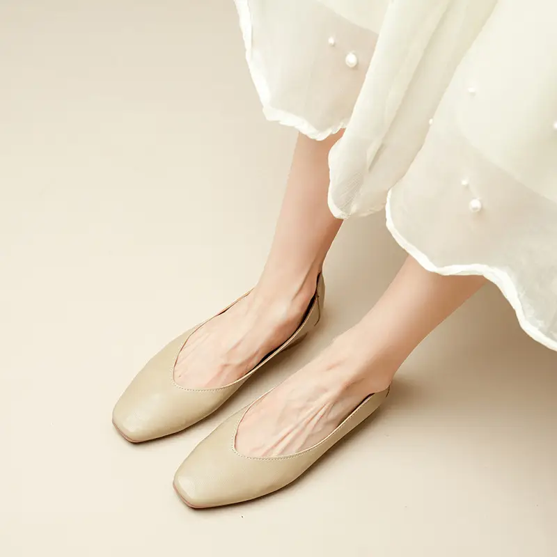 Square-Toe Single Shoes for Women with Chunky Heels, 2025 New Fairy-Style Shallow Mid-Heel Shoes, Mother's Size Women's Shoes, Versatile Granny Shoes - Image 18