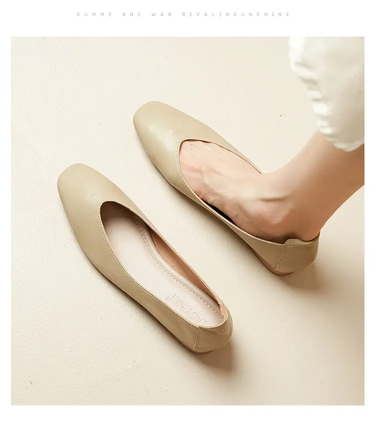Square-Toe Single Shoes for Women with Chunky Heels, 2025 New Fairy-Style Shallow Mid-Heel Shoes, Mother's Size Women's Shoes, Versatile Granny Shoes — feature 10