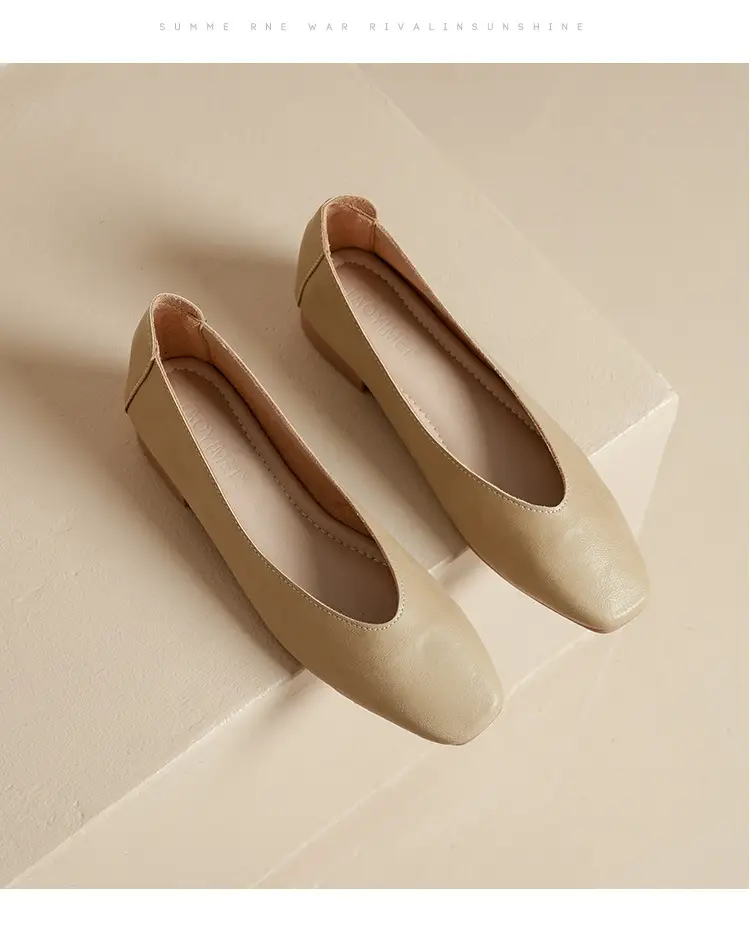 Square-Toe Single Shoes for Women with Chunky Heels, 2025 New Fairy-Style Shallow Mid-Heel Shoes, Mother's Size Women's Shoes, Versatile Granny Shoes — feature 16