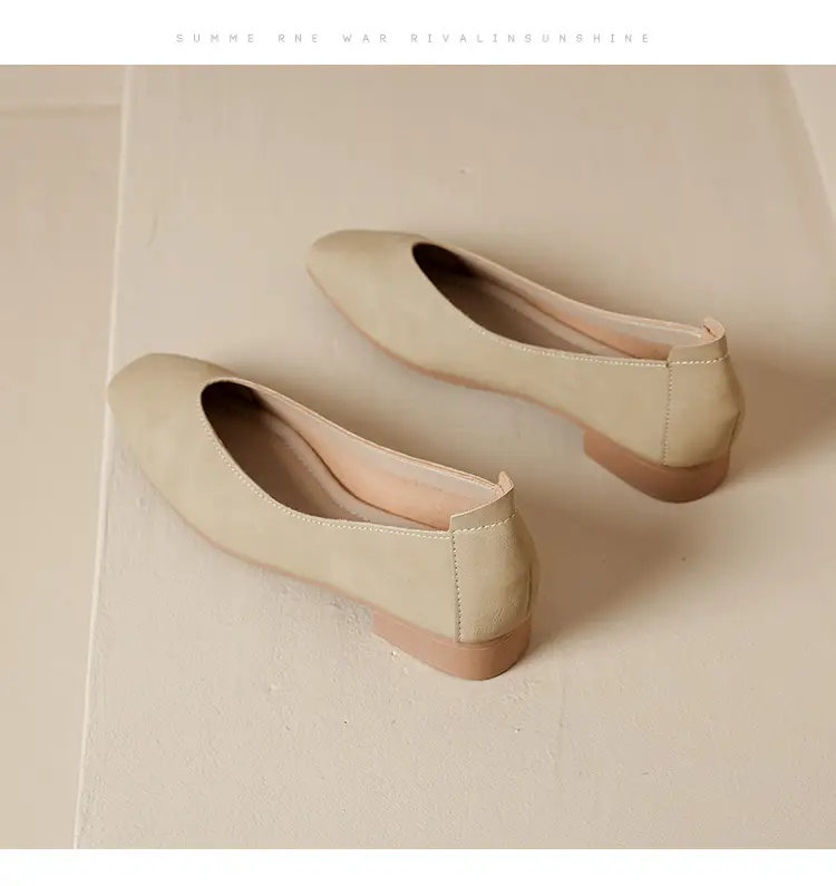 Square-Toe Single Shoes for Women with Chunky Heels, 2025 New Fairy-Style Shallow Mid-Heel Shoes, Mother's Size Women's Shoes, Versatile Granny Shoes — feature 17