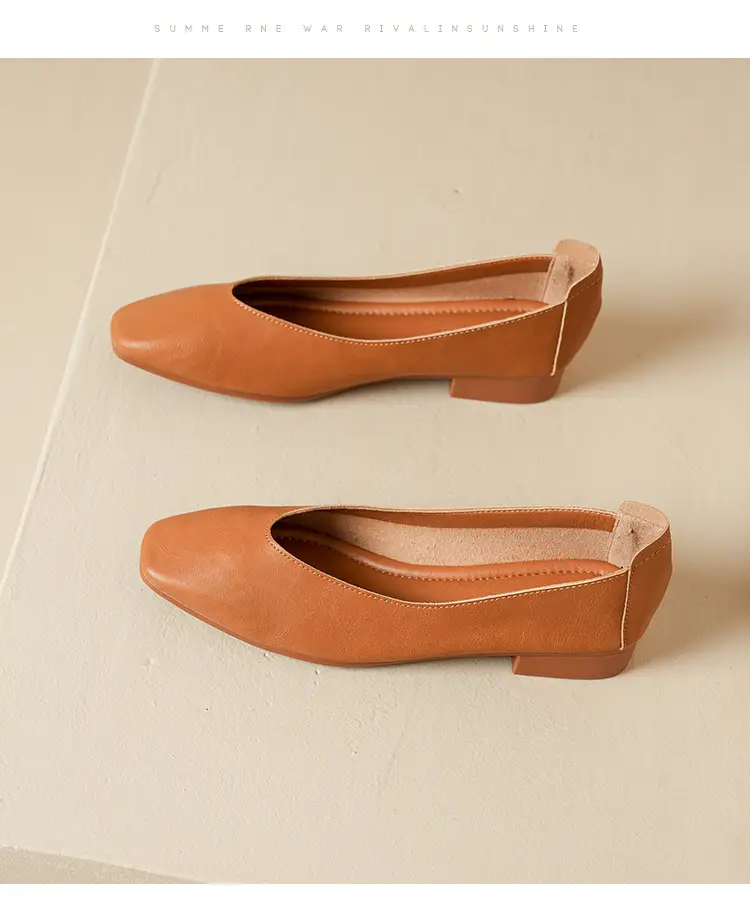 Square-Toe Single Shoes for Women with Chunky Heels, 2025 New Fairy-Style Shallow Mid-Heel Shoes, Mother's Size Women's Shoes, Versatile Granny Shoes — feature 24