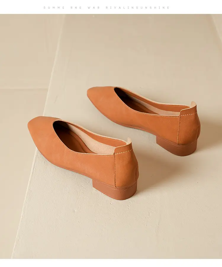 Square-Toe Single Shoes for Women with Chunky Heels, 2025 New Fairy-Style Shallow Mid-Heel Shoes, Mother's Size Women's Shoes, Versatile Granny Shoes — feature 26