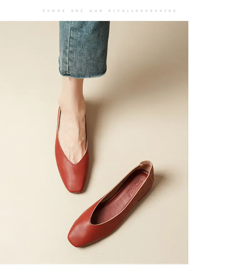 Square-Toe Single Shoes for Women with Chunky Heels, 2025 New Fairy-Style Shallow Mid-Heel Shoes, Mother's Size Women's Shoes, Versatile Granny Shoes — feature 31