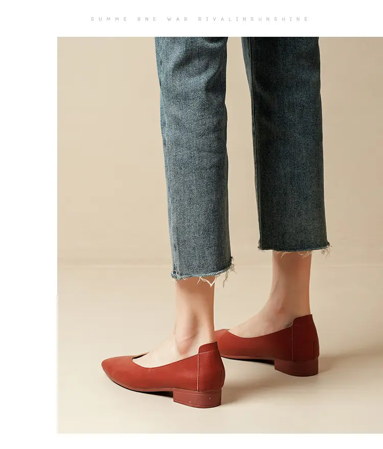 Square-Toe Single Shoes for Women with Chunky Heels, 2025 New Fairy-Style Shallow Mid-Heel Shoes, Mother's Size Women's Shoes, Versatile Granny Shoes — feature 32