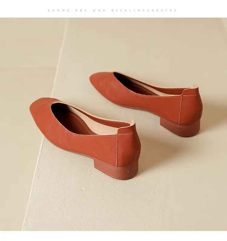 Square-Toe Single Shoes for Women with Chunky Heels, 2025 New Fairy-Style Shallow Mid-Heel Shoes, Mother's Size Women's Shoes, Versatile Granny Shoes — feature 35