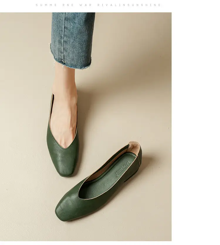 Square-Toe Single Shoes for Women with Chunky Heels, 2025 New Fairy-Style Shallow Mid-Heel Shoes, Mother's Size Women's Shoes, Versatile Granny Shoes — feature 40
