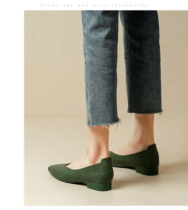 Square-Toe Single Shoes for Women with Chunky Heels, 2025 New Fairy-Style Shallow Mid-Heel Shoes, Mother's Size Women's Shoes, Versatile Granny Shoes — feature 41