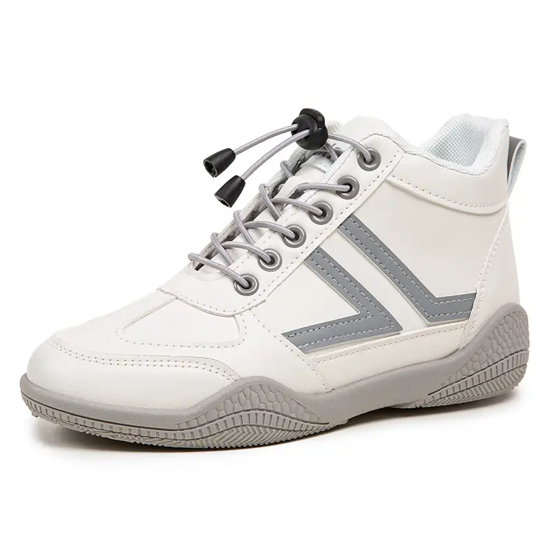 Women White Casual Sneakers with Blue Red Logo