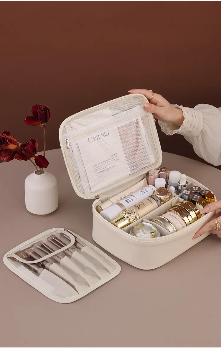 Split Cosmetic Brush & Beauty Kit Storage Bag — feature 11