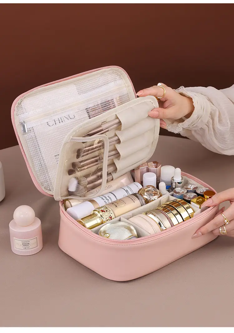 Split Cosmetic Brush & Beauty Kit Storage Bag — feature 13