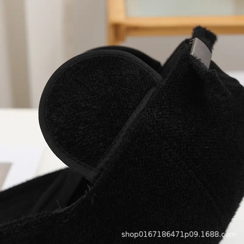 Men Winter Black Velvet Baseball Cap Warm Outdoor — feature 5