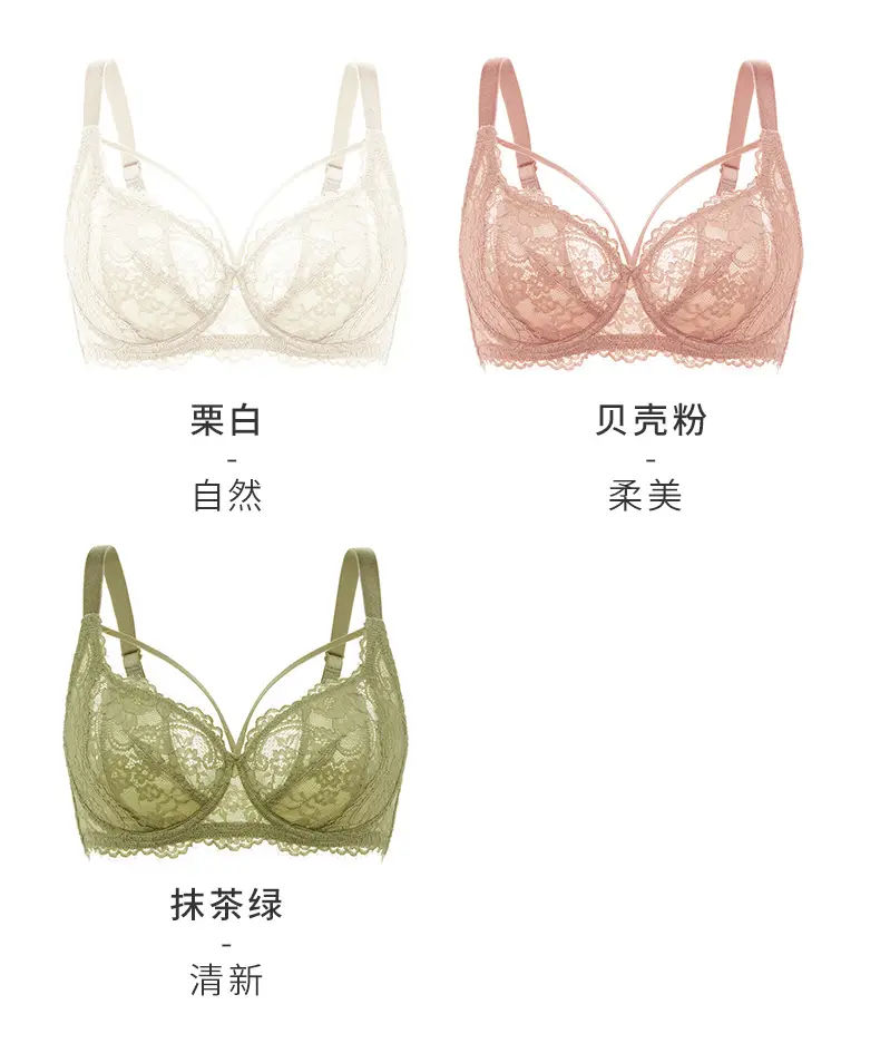 White Lace Full Cup Anti-Bump Bra for Women — feature 14