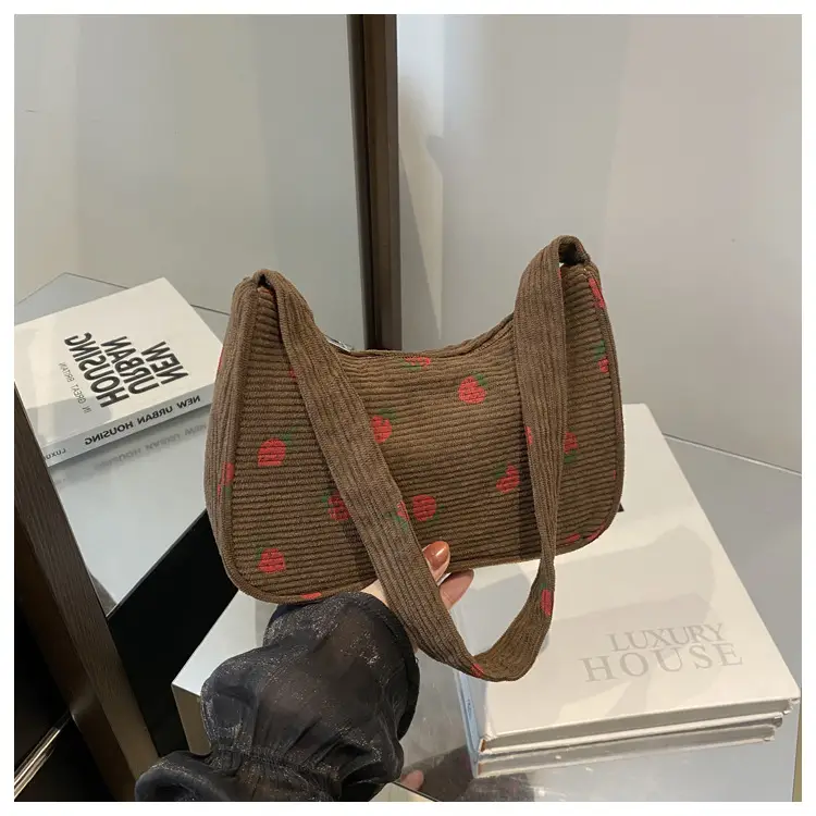 Japanese Style Strawberry Print Shoulder Bag for Girls — feature 11