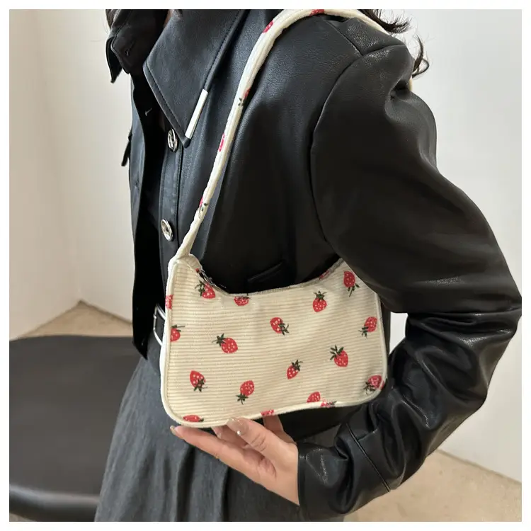 Japanese Style Strawberry Print Shoulder Bag for Girls — feature 18