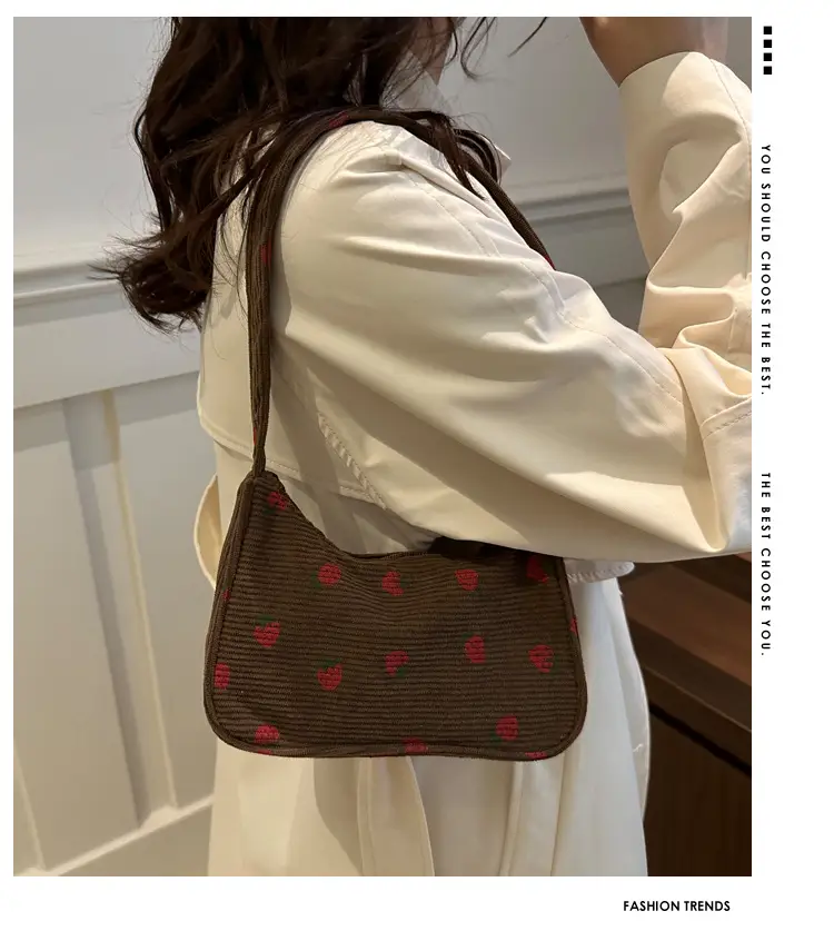 Japanese Style Strawberry Print Shoulder Bag for Girls — feature 2