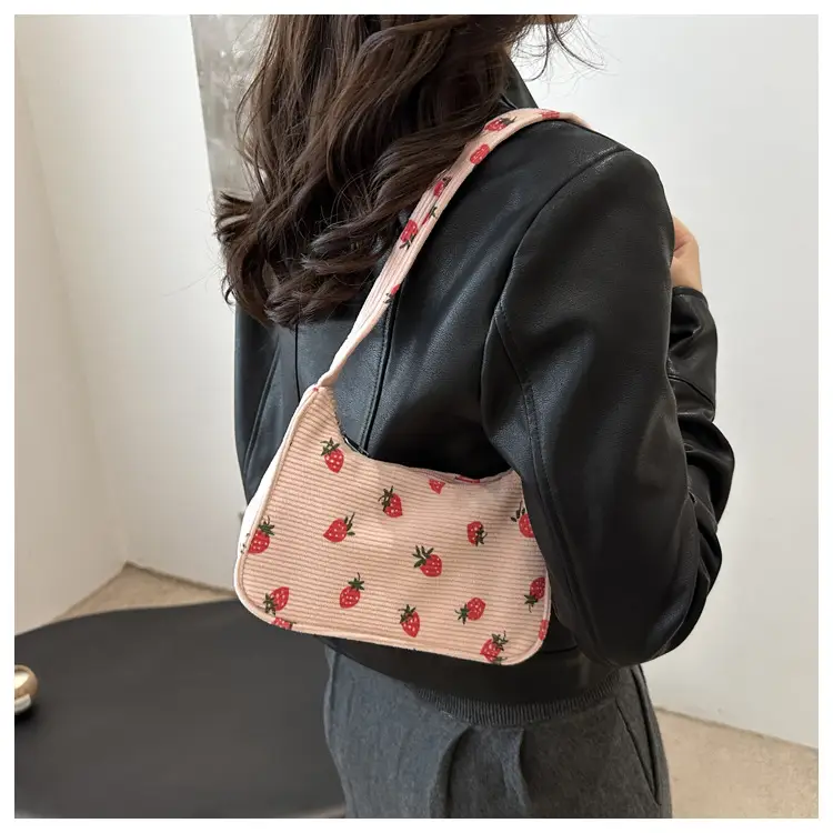 Japanese Style Strawberry Print Shoulder Bag for Girls — feature 20