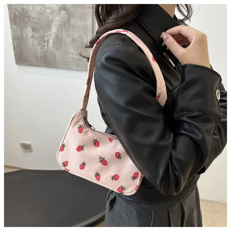 Japanese Style Strawberry Print Shoulder Bag for Girls — feature 21