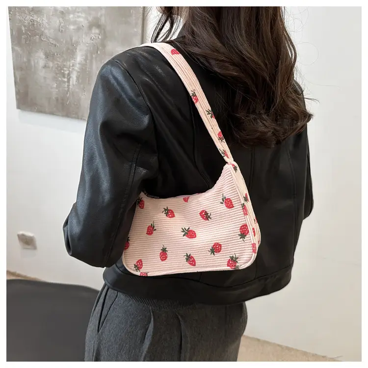 Japanese Style Strawberry Print Shoulder Bag for Girls — feature 22