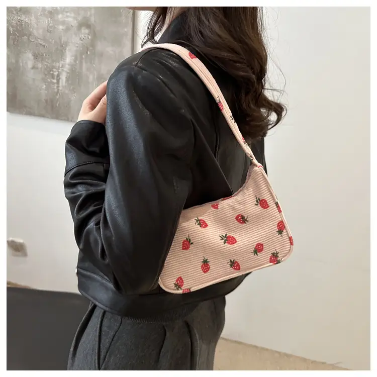 Japanese Style Strawberry Print Shoulder Bag for Girls — feature 23