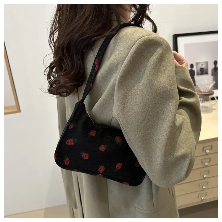 Japanese Style Strawberry Print Shoulder Bag for Girls — feature 31