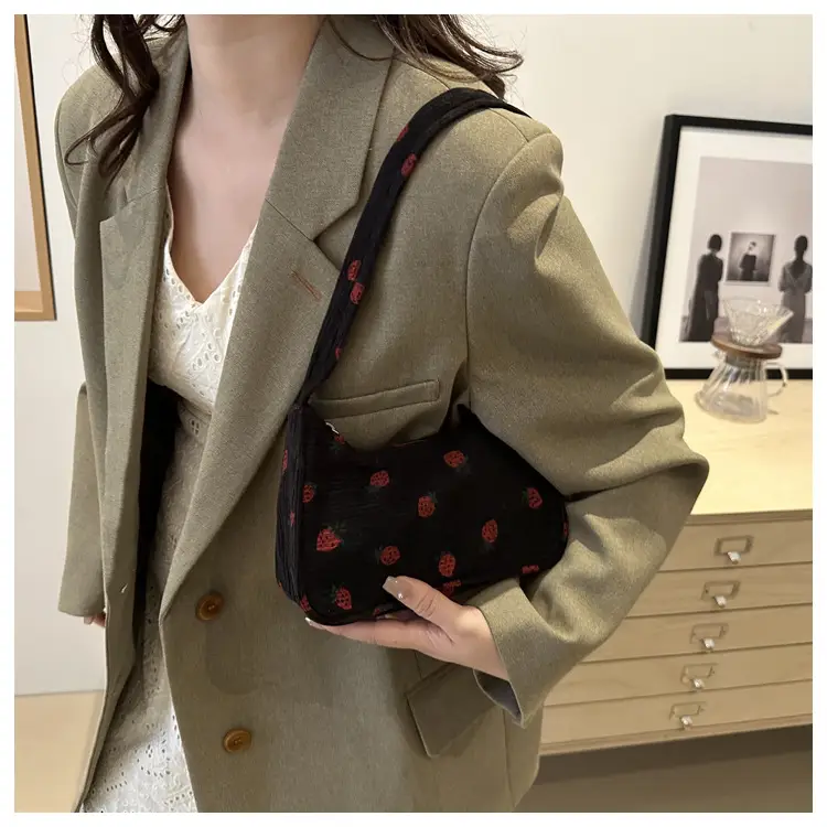 Japanese Style Strawberry Print Shoulder Bag for Girls — feature 33