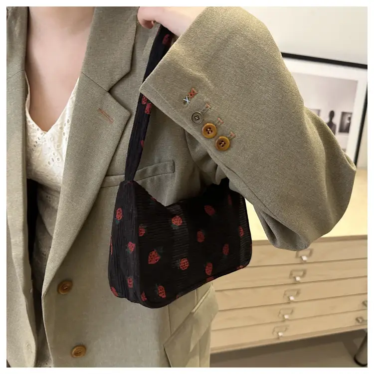 Japanese Style Strawberry Print Shoulder Bag for Girls — feature 34