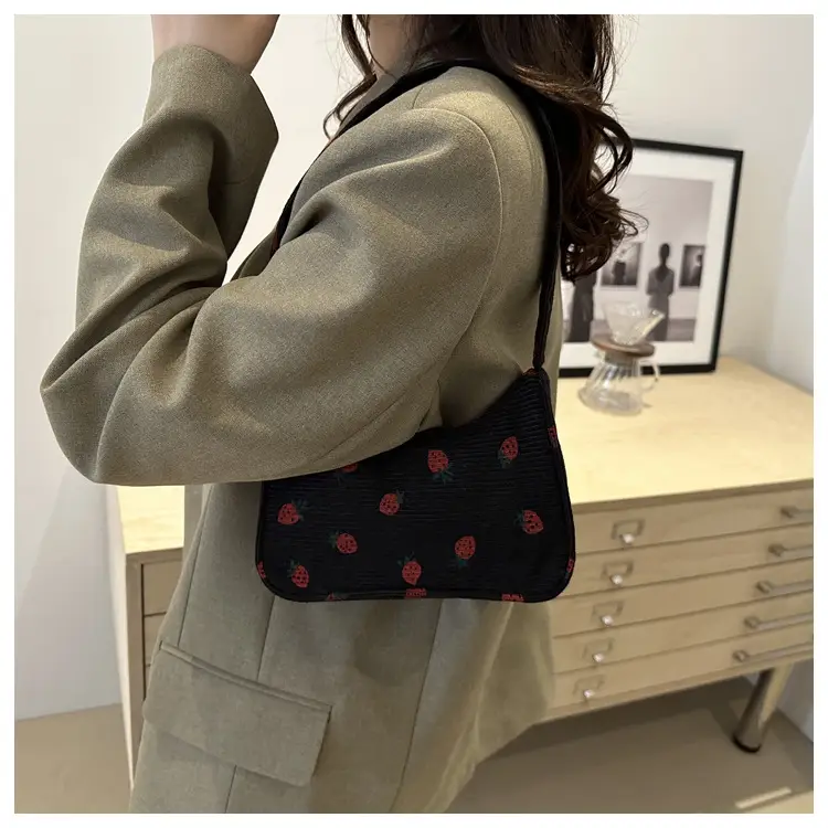 Japanese Style Strawberry Print Shoulder Bag for Girls — feature 35